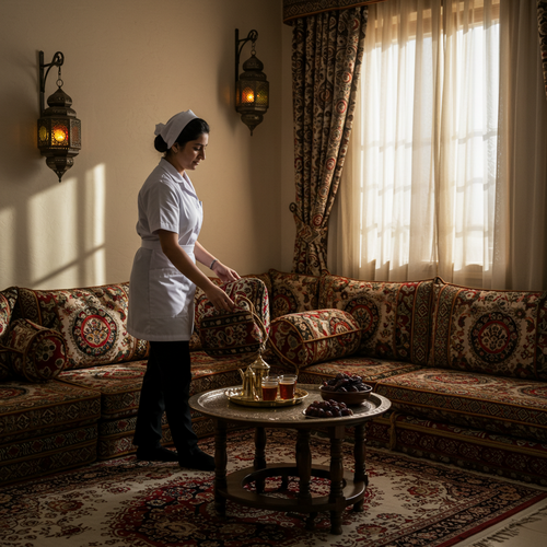 عاملة مقيمة بالشهر الرياض
