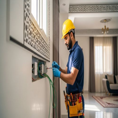 تأسيس الكهرباء للمباني في القطيف